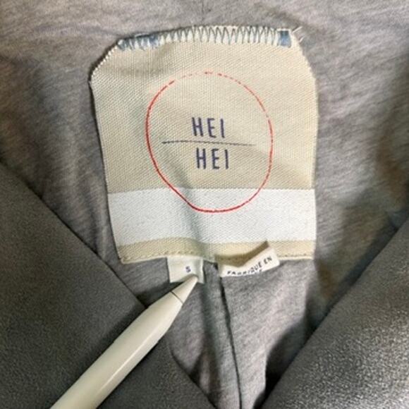 Anthropologie Hei Hei Moto Jacket Womens S Gray Lightweight Fall Layer Street - Picture 4 of 8